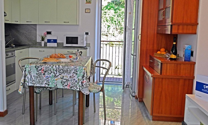 Acquasanta Apartment | Inviting Holiday Apartment Mele for 4 with Family-Friendly Amenities