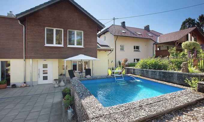 Murg Apartment | Inviting "Quellenhof Südschwarzwald" with Pool & Mountain Views