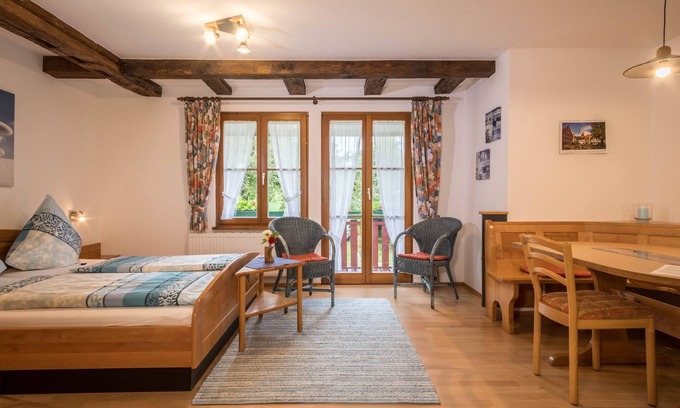 Owingen Apartment | Cozy Holiday Apartment "Risthof 4" with Balcony & Sauna