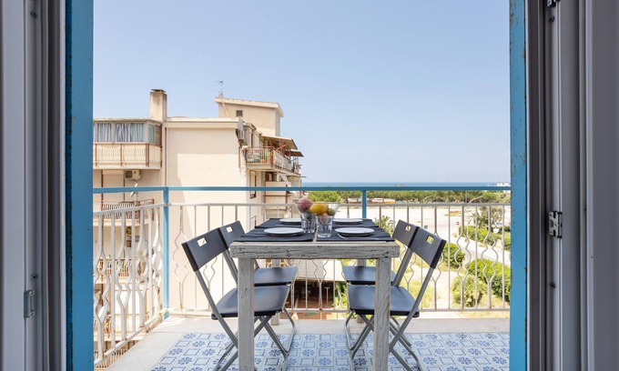Capaci Apartment | Unforgettable Ocean View Apartment with 2 Balconies & Wi-Fi