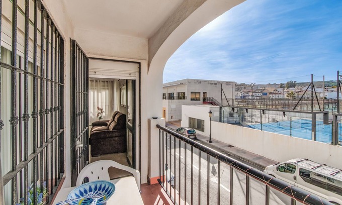 San Luis de Sabinillas Apartment | Beachside Retreat with Pool & Wi-Fi, Steps from the Shore