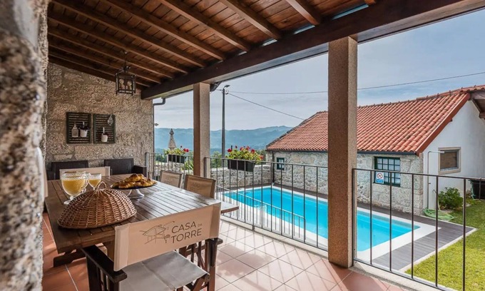 Cabeceiras de Basto House | Casa Torre: Scenic Mountain Views & Pool in Northern Portugal