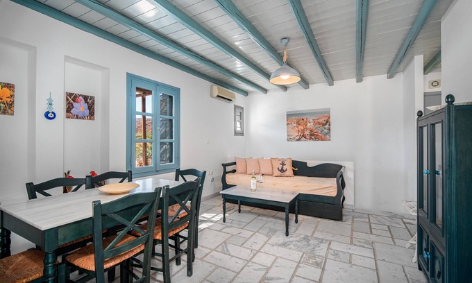 Serifos House | Relaxing Holiday Home 'Ammos 1' with Ocean View Terrace