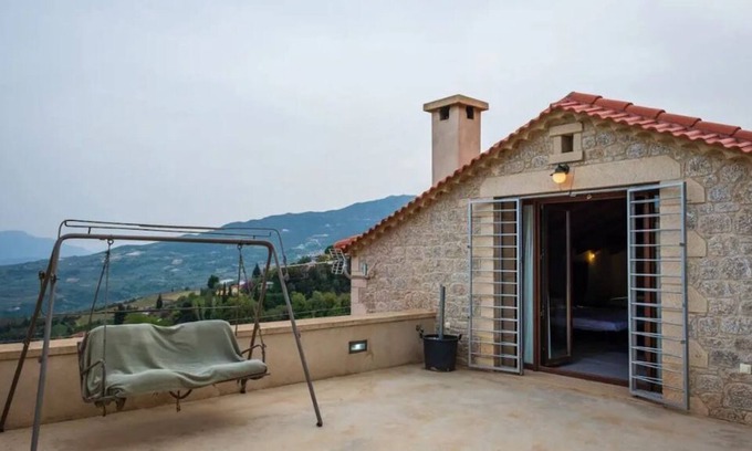 Aidonia House | Inviting Stone House Amalthia: Sea View & Private Terrace