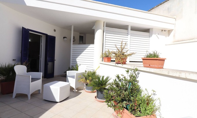 Otranto House | Beachfront Retreat: Villetta Amelie with Private Terrace