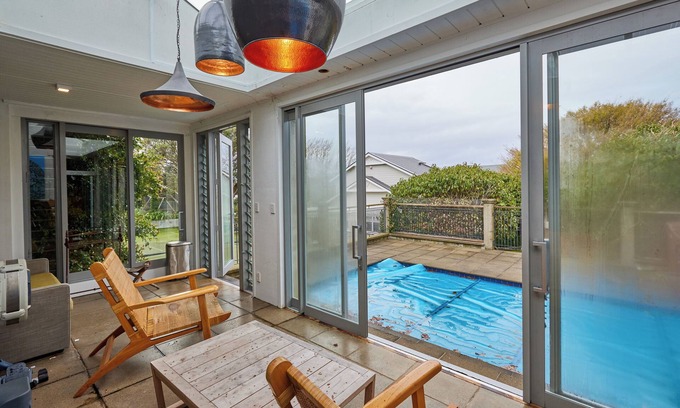 Karori House | Home with Hot Tub, Heated Pool & Tennis Court