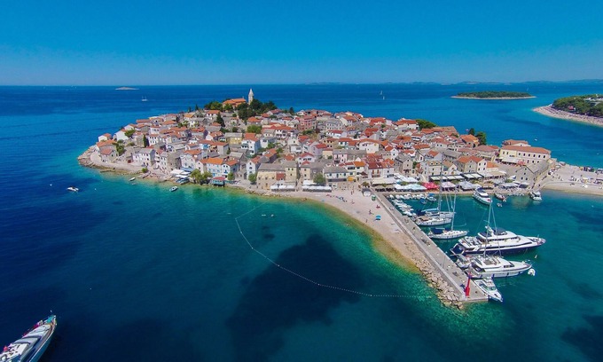 Primosten House | Pet-Friendly Beachfront Stone House with Terrace & Balcony