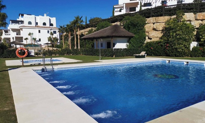 Casares Apartment | Sea View Retreat: Casares Apartment with Pool and Spa