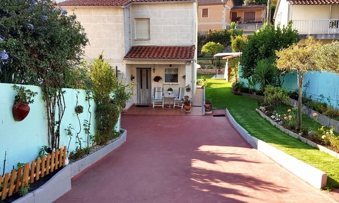 Eiras House | Relaxing Retreat in O Rosal with Spa and Ocean Views