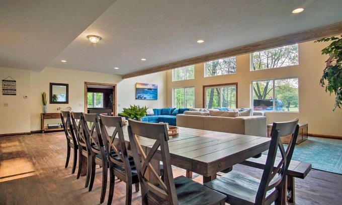 Whitehall House | Spacious Home with Hot Tub Near Lake Michigan!