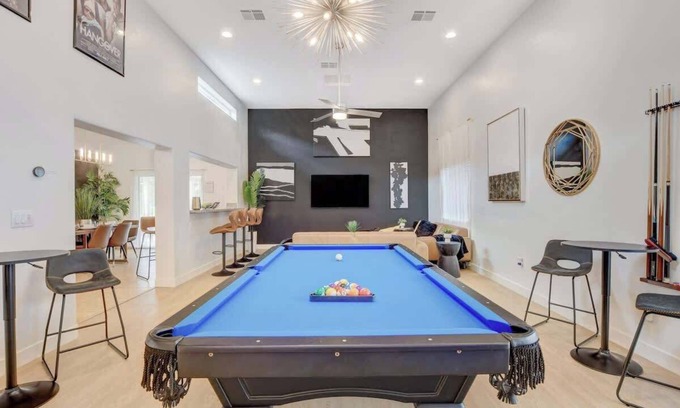 North Las Vegas House | Family-Friendly 5BR Vegas Home with Game Room & Hot Tub