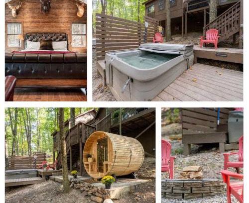 The Woods House | Hot Tub Private Sauna Fire Pit & Pool Access