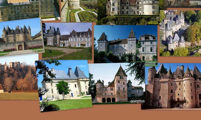 Saint-Jory-las-Bloux Villa | house fenced and wooded green Perigord overlooking castle