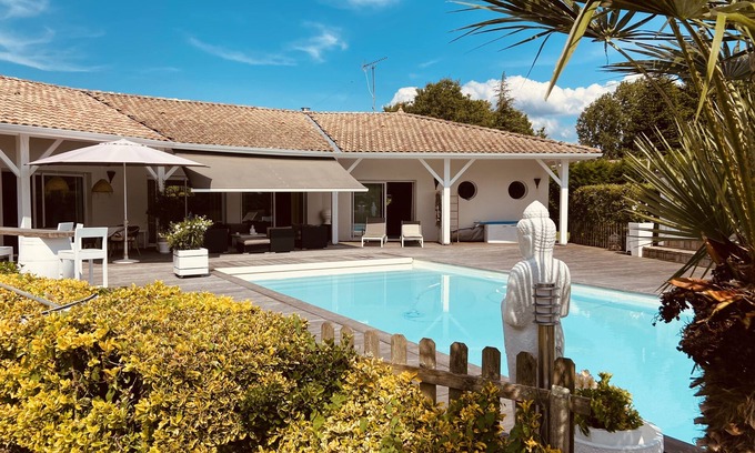 Saint-Julien-en-Born Villa | Unforgettable Stay at House "Maelle" with Private Pool