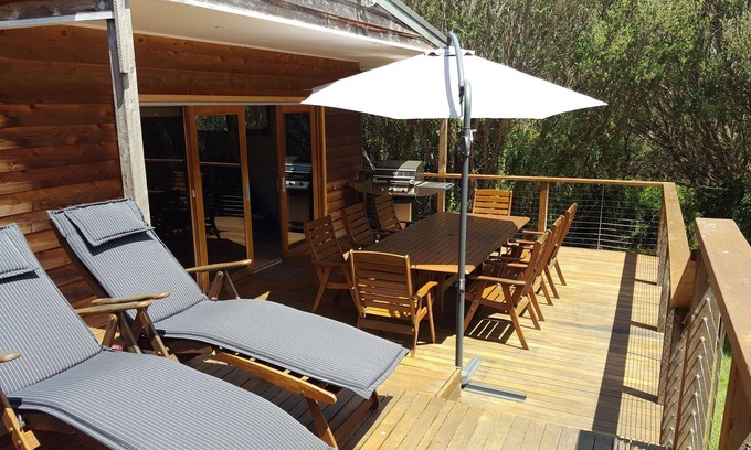 St. Andrews Beach House | House nestled in the tea trees