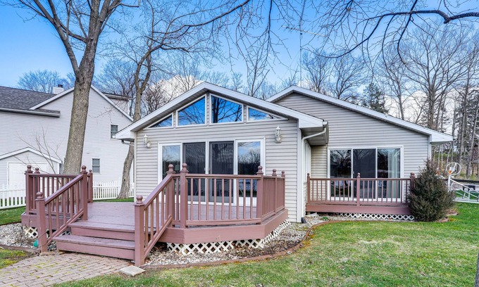 Paw Paw Lake House | Inviting Watervliet Lake House with Private Dock & Spa