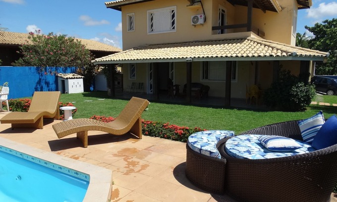 Pouso Alegre Buraquinho House | Beachfront House Villas Atlantic with Pool and Spa