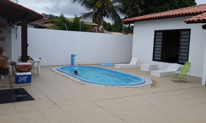 Barra de Sao Miguel House | Inviting 3-Bedroom House with Pool Near Barra de São Miguel