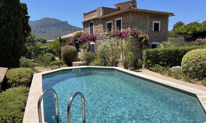 Biniaraix Villa | Enchanting House with Pool Near Mountains and Ocean