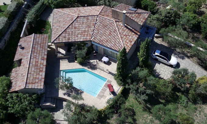 Les Vans House | Panoramic Views & Heated Pool Near Les Vans - Pet Friendly