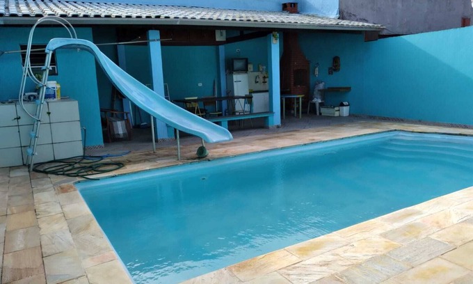 Balneario Gaivotas House | Inviting House with Pool and Ocean View in Itanhaem