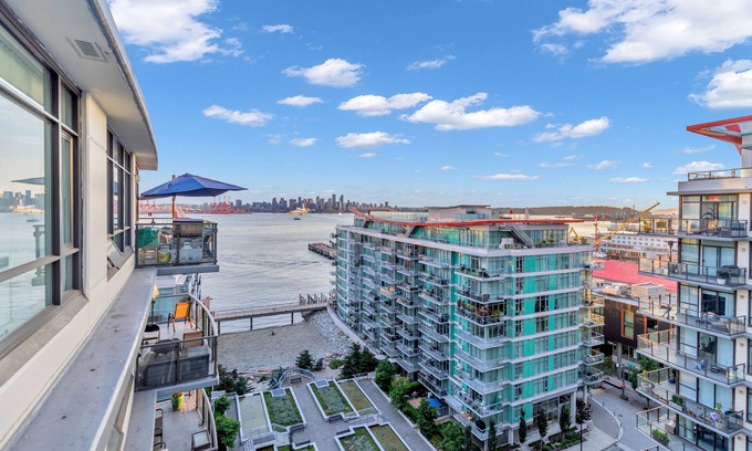 Lower Lonsdale Apartment | Spacious Waterfront Retreat with Huge Balcony & Family-Friendly