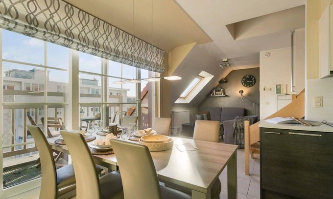 Westende Apartment | Modern Duplex Apartment Steps from Westende Beach