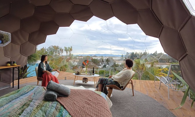 Pakawau House | Hypedome, amazing Dome accommodation set amongst native bush and trees.