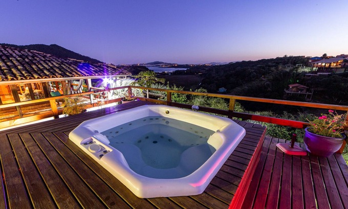 Praia do Rosa House | Ibiraquera Guest House: Poolside Villa with Ocean Views