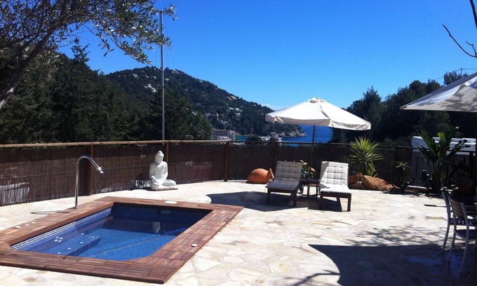 Cala Sant Vicente Cottage | Ibizan House: Sea Views & Outdoor Jacuzzi Awaits You