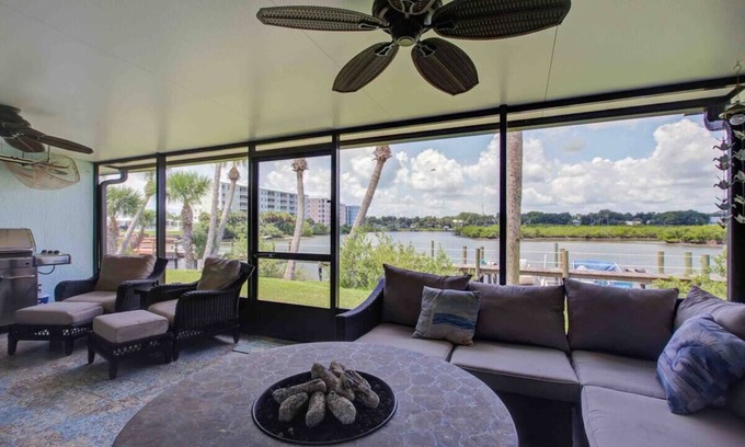 New Smyrna Beach House | Waterfront Villa with Dock Access and Ocean View Amenities