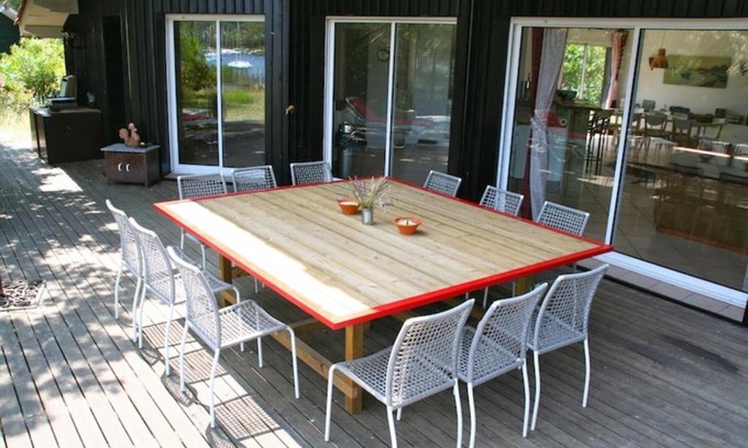 Lacanau House | Serene Lakefront Escape with Beach Access and Scenic Garden