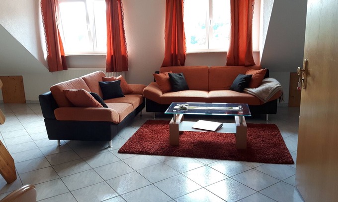 Deggenhausertal Apartment | Idyllically Situated Holiday Flat "Hermannshöhe FeWo 6" on a Farm with Shared Garden, Playground, Terrace, Barbecue, Wi-Fi & TV; Parking Available