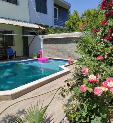 Durres House | Inviting Poolside Rooms with Garden Views for Your Stay
