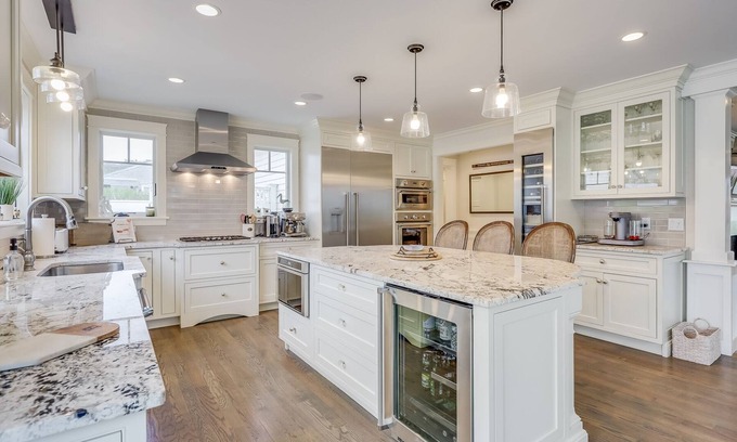 Brewster House | Elegant 5BR Custom Home Near Mant's Landing Beach