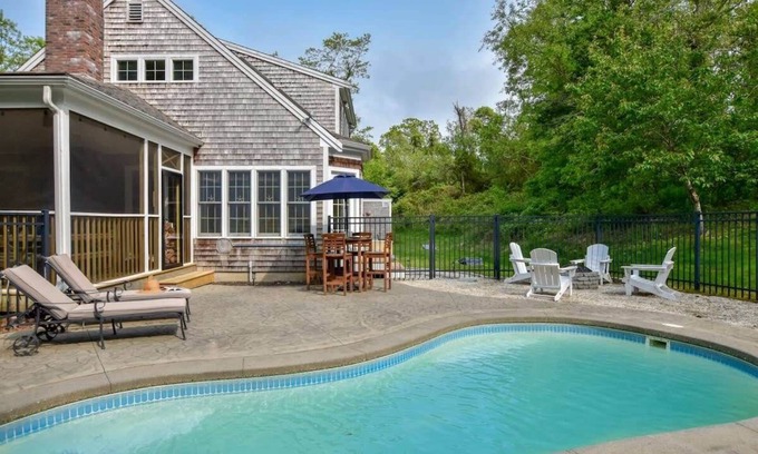 West Brewster House | Dog-Friendly Retreat with In-Ground Plunge Pool & Ocean Views