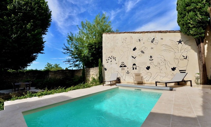 Saint-Siffret House | In the Provence Gardoise, 4 BR, garden, pool, air conditioning, 4km from Uzès