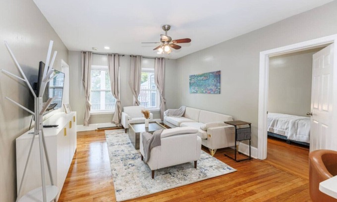 Roxbury Apartment | In-Unit Laundry | Your Family & Friends Space