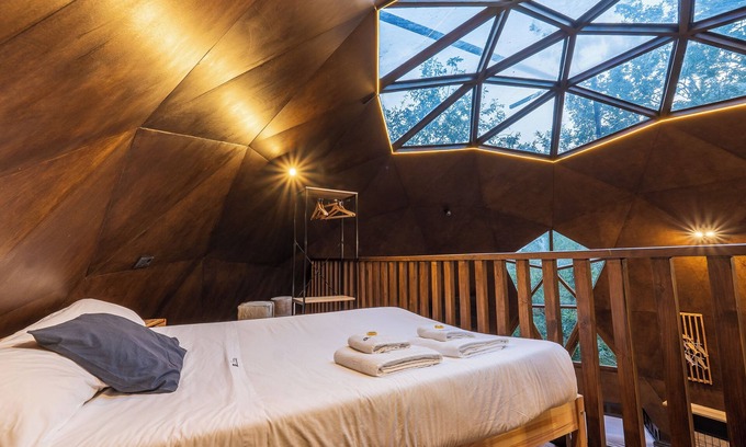 Puebla del Caraminal Cabin | Incredible geodesic dome in a 100% nature estate