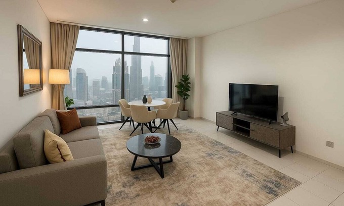 DIFC Apartment | Index Tower DIFC Burj Khalifa View Skyline 1BR
