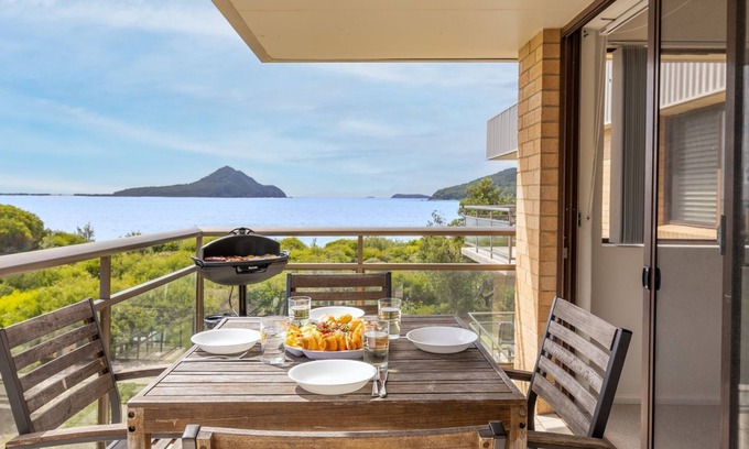 Nelson Bay Apartment | Beachfront Escape at Intrepid: Ocean Views & Family-Friendly