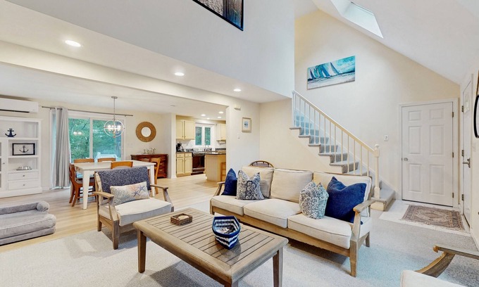 East Falmouth House | Cozy Dog-Friendly Retreat with Deck & Firepit, Rated 9.8