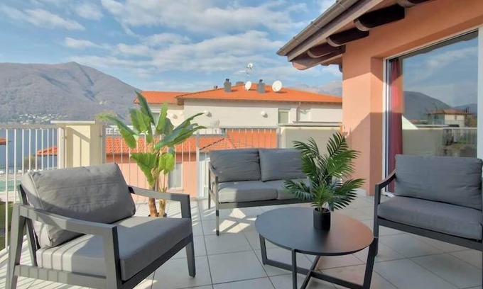 Maccagno Apartment | Golfo Gabella Penthouse with Pool and Spa Amenities