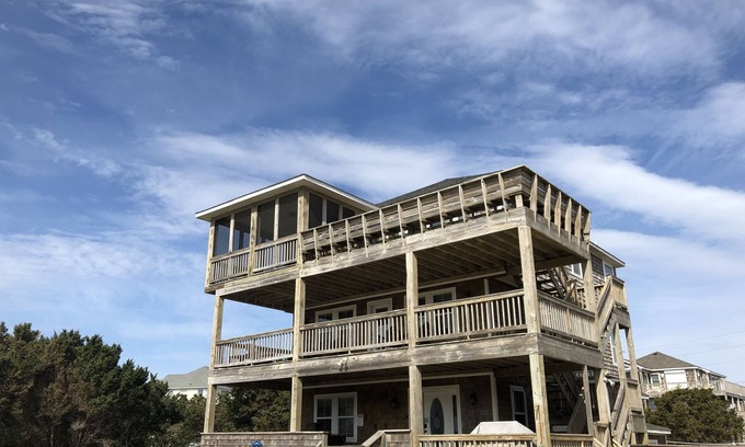 Hatteras House | Experience Ivey Coast: 6BR Oceanfront with Pool & Hot Tub