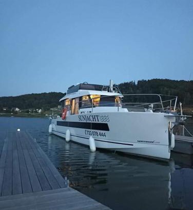 Grodek Nad Dunajcem Boat Rental | Experience the Northman 1200 Electric Yacht with Ocean Views