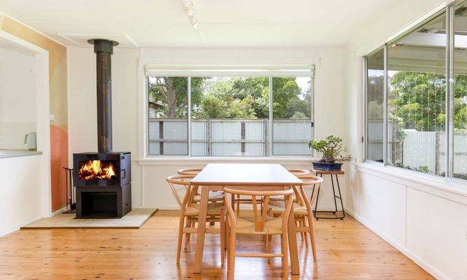 Culburra Beach House | Jack's Culburra: Waterfront Retreat with Cozy Fireplace
