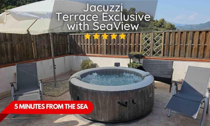 Camporosso Apartment | Oceanfront Retreat: Enjoy Jacuzzi & Sea View Terraces