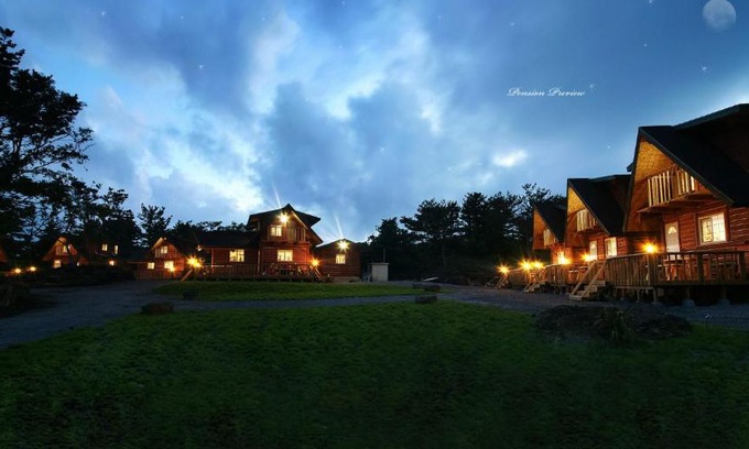 Pyoseon House | Family-Friendly Jeju Joa Log Pension with Ocean Views