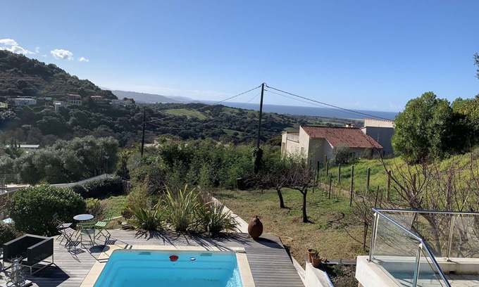 Bastelicaccia Villa | Jolie Villa: Ocean View Retreat with Pool, 10 Min to Beaches