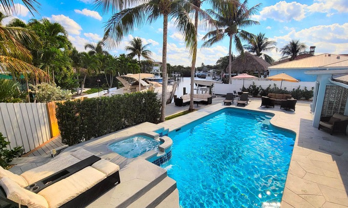 Florida North Atlantic Coast House | Inviting Boat View: Pool, Hot Tub & Beach Access Awaits